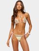 EDIKTED Tarah Beaded Triangle Bikini Top image number 1