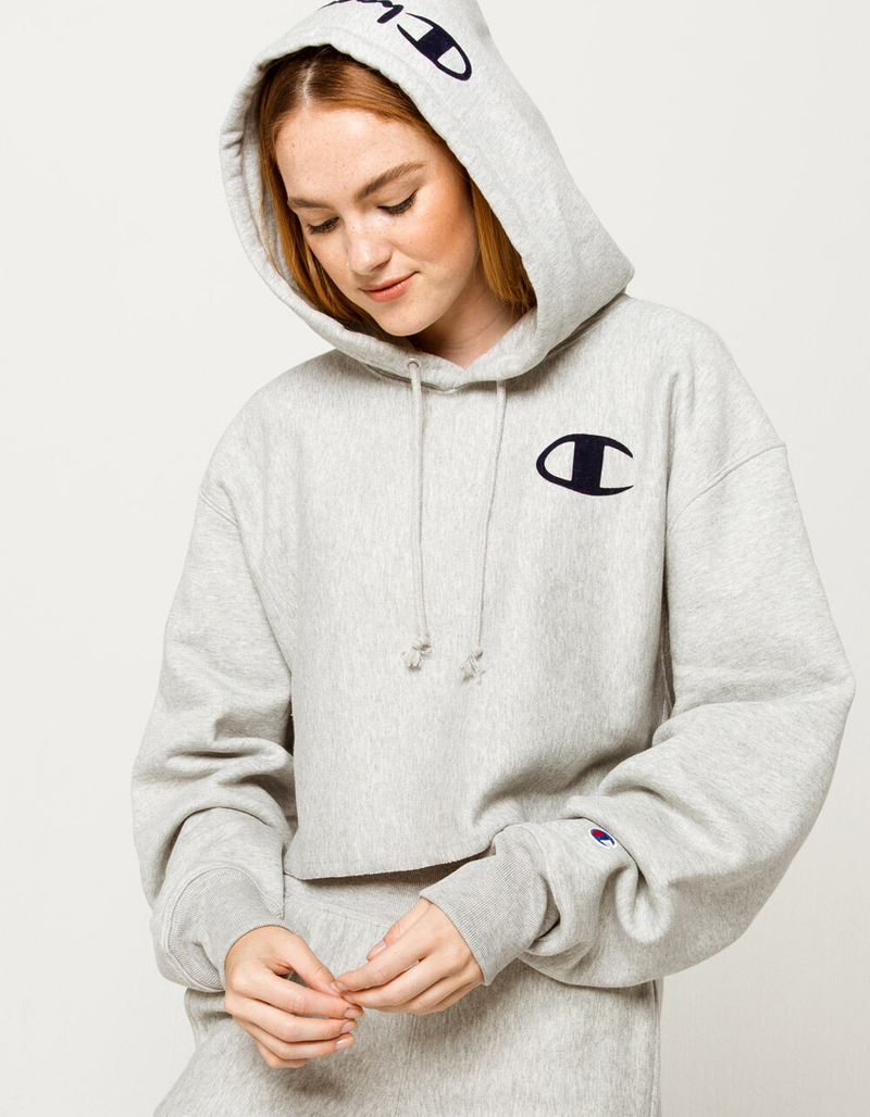 CHAMPION Reverse Weave Womens Cropped Hoodie image number 0