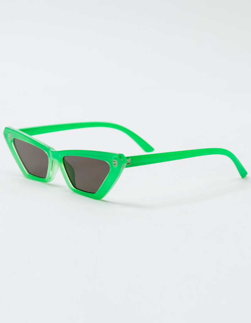 Green Wide Angular Sunglasses image number 0