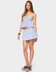 EDIKTED Dora Striped Linen Look Babydoll Top image number 4