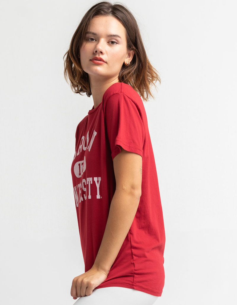 THE ORIGINAL RETRO BRAND Brown University Womens Oversize Tee RED