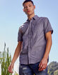 RSQ Mens Solid Chambray Button Up Shirt image number 3