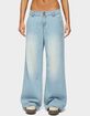 EDIKTED Cory Striped Low Rise Baggy Jeans image number 1