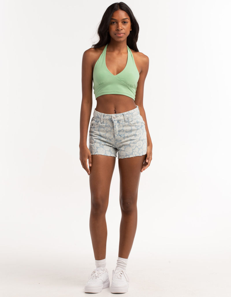 RSQ Womens Floral Print Denim Shorts image number 3