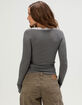 BDG Urban Outfitters Diana Layering Womens Lace Trim Henley Top image number 4
