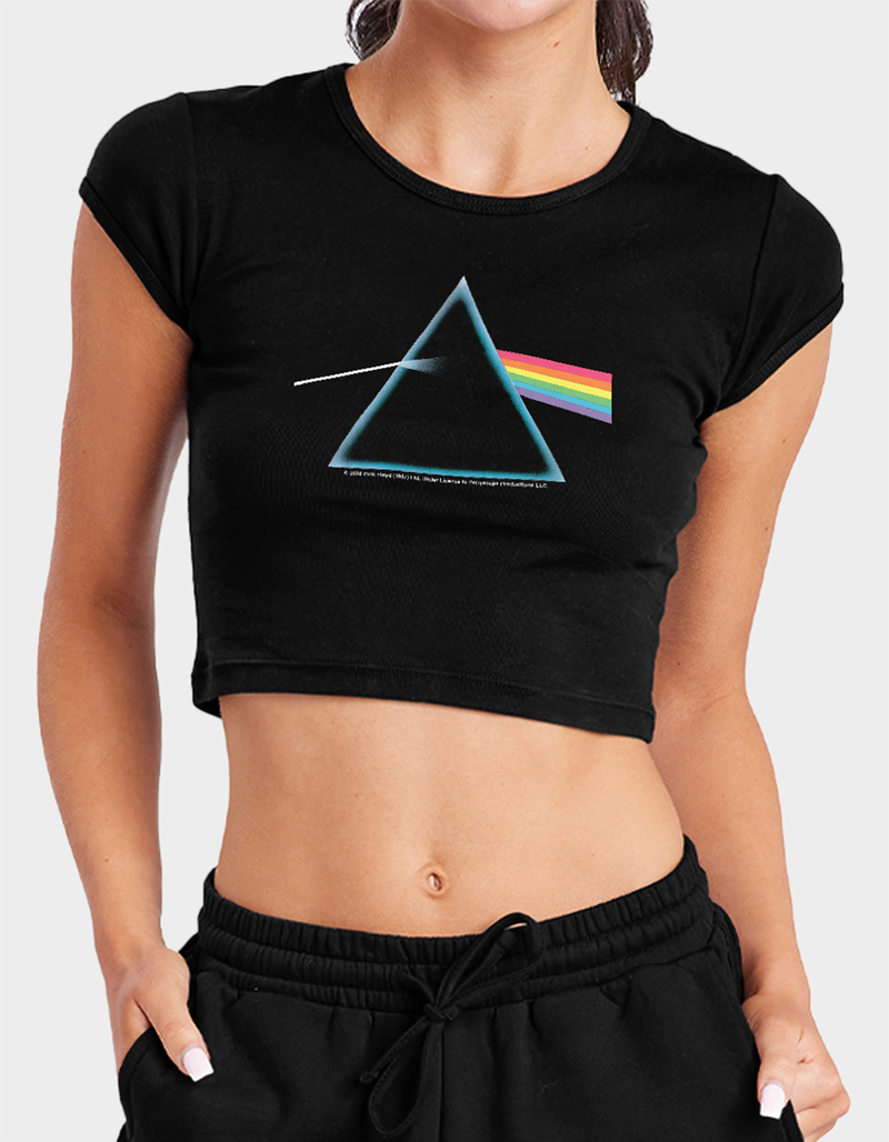 PINK FLOYD Dark Side Prism Womens Cropped Baby Tee image number 0
