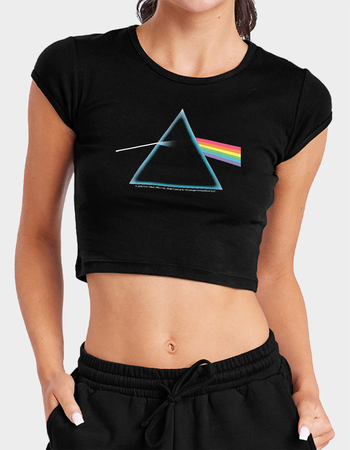PINK FLOYD Dark Side Prism Womens Cropped Baby Tee Primary Image