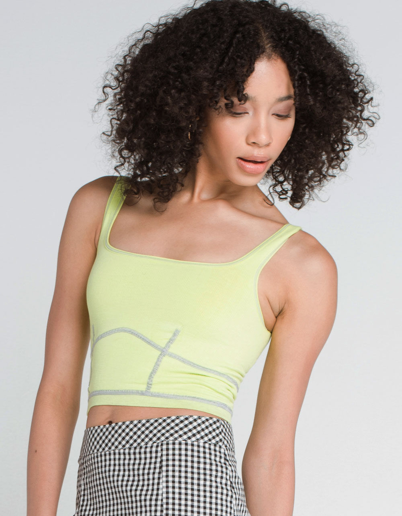 BDG Urban Outfitters Sports Seamless Womens Lime Tank image number 1