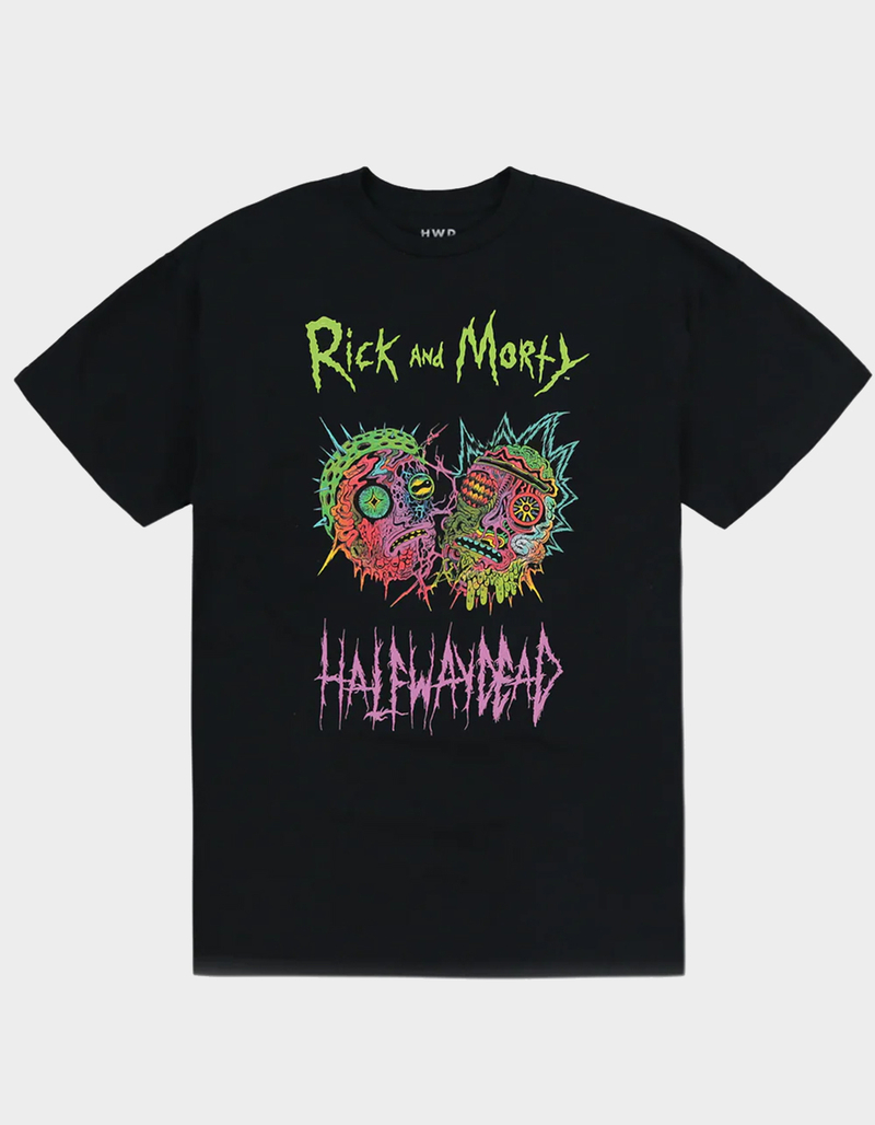 HALFWAY DEAD x Rick & Morty Face Mens Tee image number 0