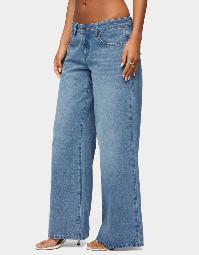 EDIKTED UK Cutie Low Rise Baggy Jeans image number 1