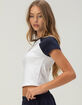 FULL TILT Womens Star Raglan Baby Tee image number 3