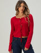 FULL TILT 3 Tie Front Womens Pointelle Cardigan image number 2