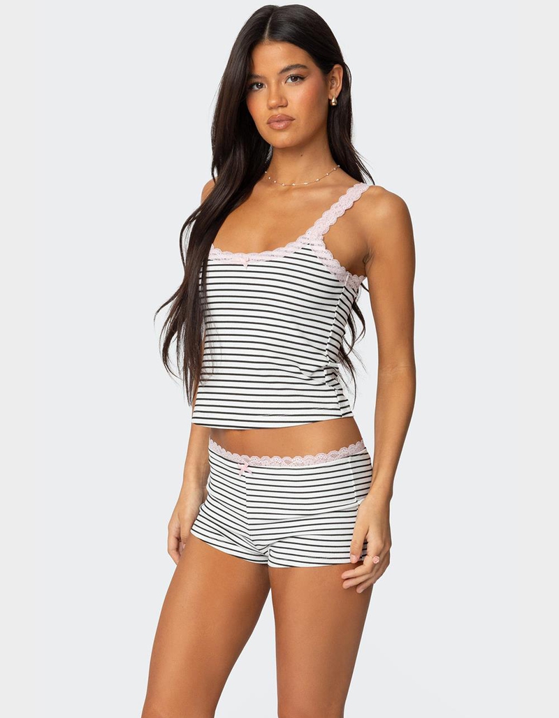 EDIKTED Sofi Striped Ribbed Tank Top image number 2