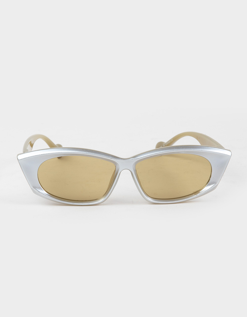 RSQ Brouchure Metallic 2 Tone Cat Eye Sunglasses image number 1