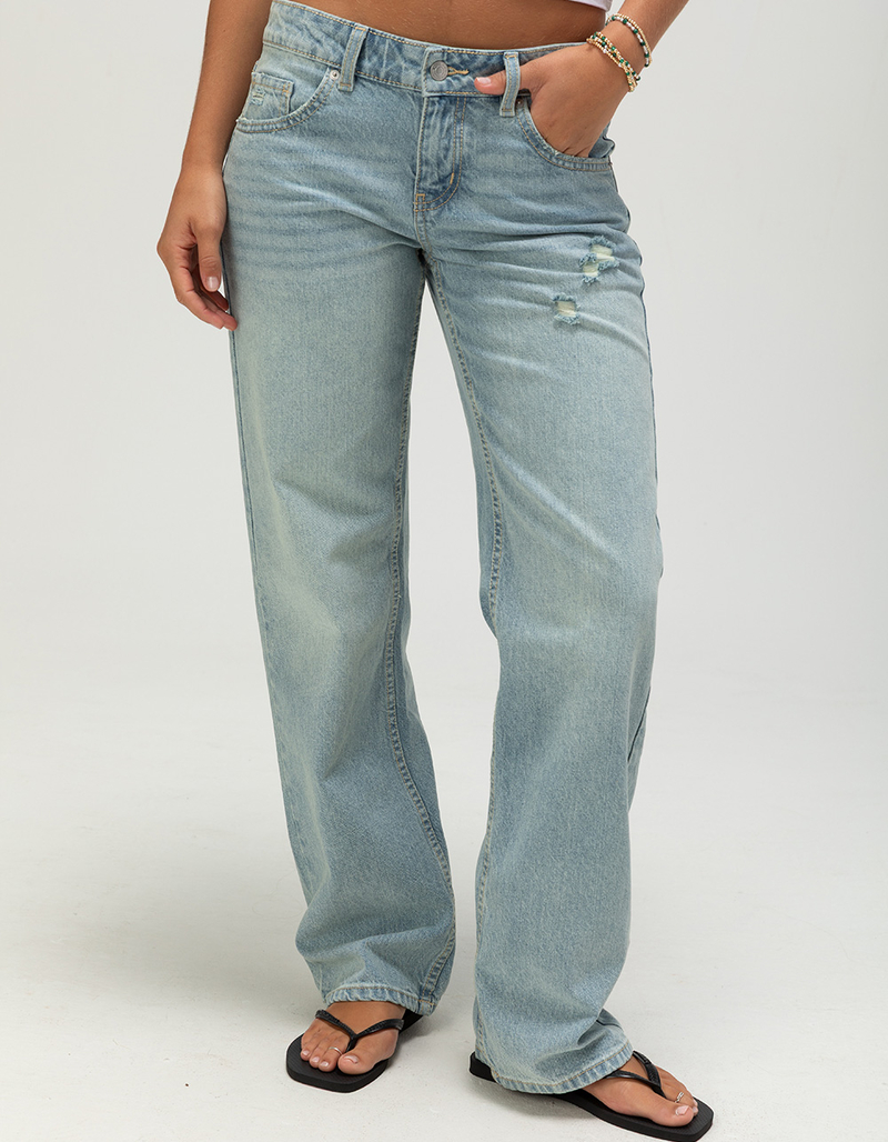 RSQ Womens Low Rise Loose Straight Jeans image number 1