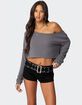 EDIKTED Cropped Off Shoulder Top image number 1