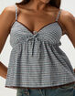RSQ Womens Plaid Babydoll Cami image number 5