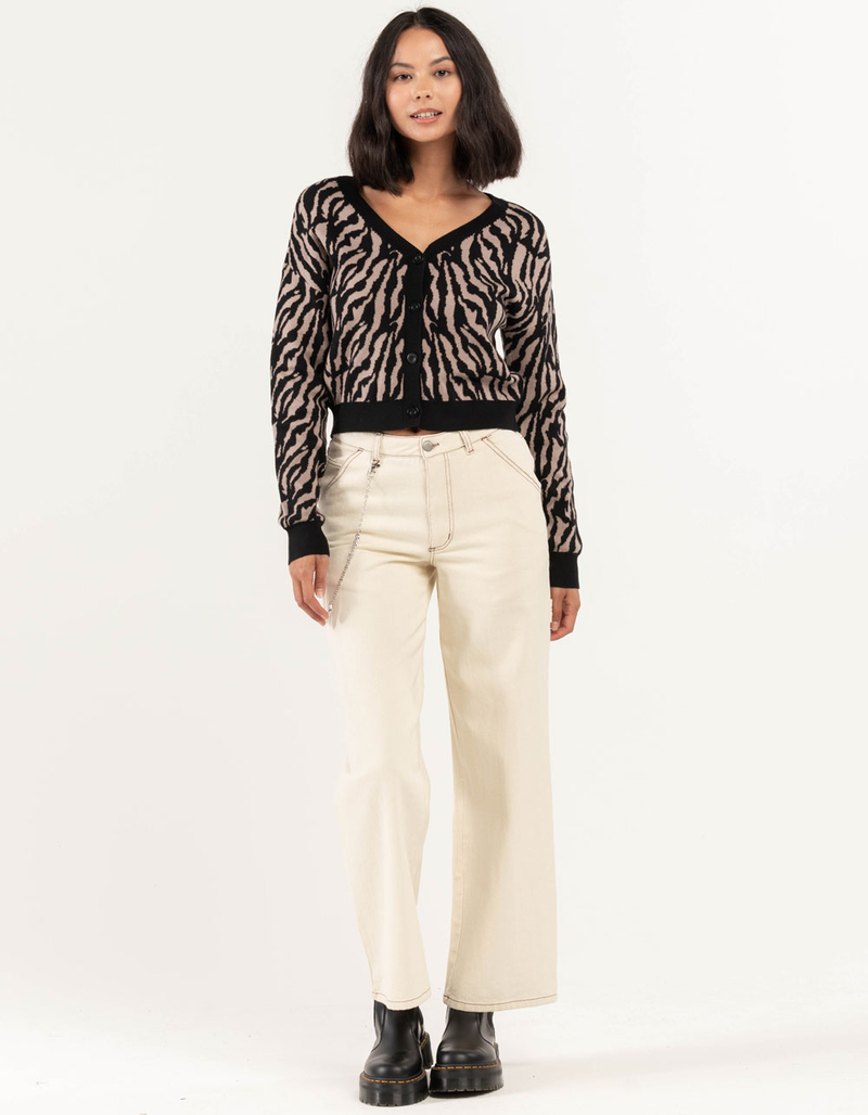 FULL TILT Womens Zebra Cardigan  image number 3