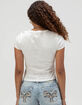 FULL TILT Bow Charm Womens Baby Tee image number 3