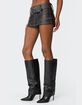 EDIKTED Washed Faux Leather Mini Skort image number 4
