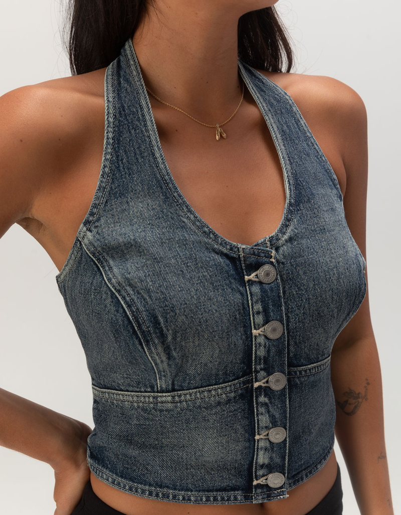 LEVI'S Janeesah Womens Denim Halter Top image number 4