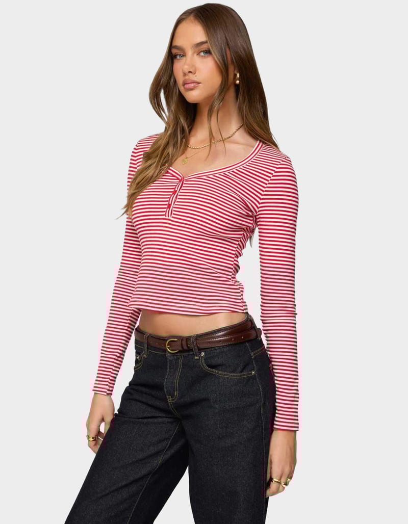 EDIKTED Jocelyn Striped Top image number 1