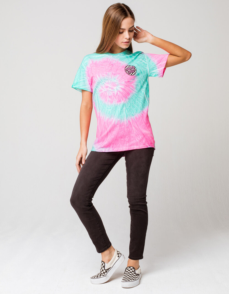 SANTA CRUZ Cloud Check Tie Dye Womens Tee image number 3