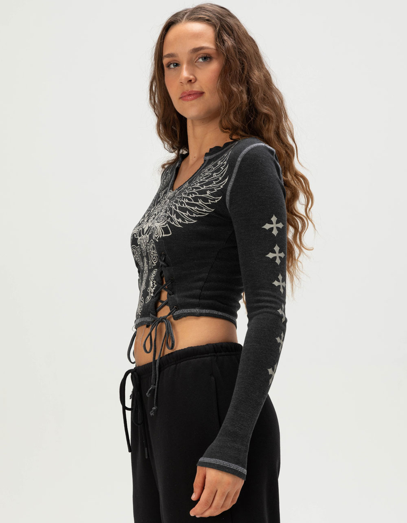AFFLICTION Iron Womens Long Sleeve Top image number 2