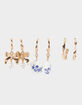 FULL TILT 3 Pack Bow/Heart Hoop Earrings image number 1