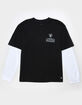 THE WILD COLLECTIVE Las Vegas Raiders Mens Long Sleeve Boxy 2fer Tee image number 3