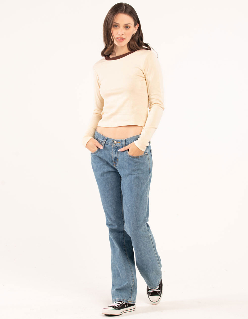 FULL TILT Solid Ringer Womens Tee image number 4