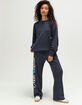 THE MAYFAIR GROUP World Needs More Empathy Womens Wide Leg Waffle Knit Sweatpants image number 1