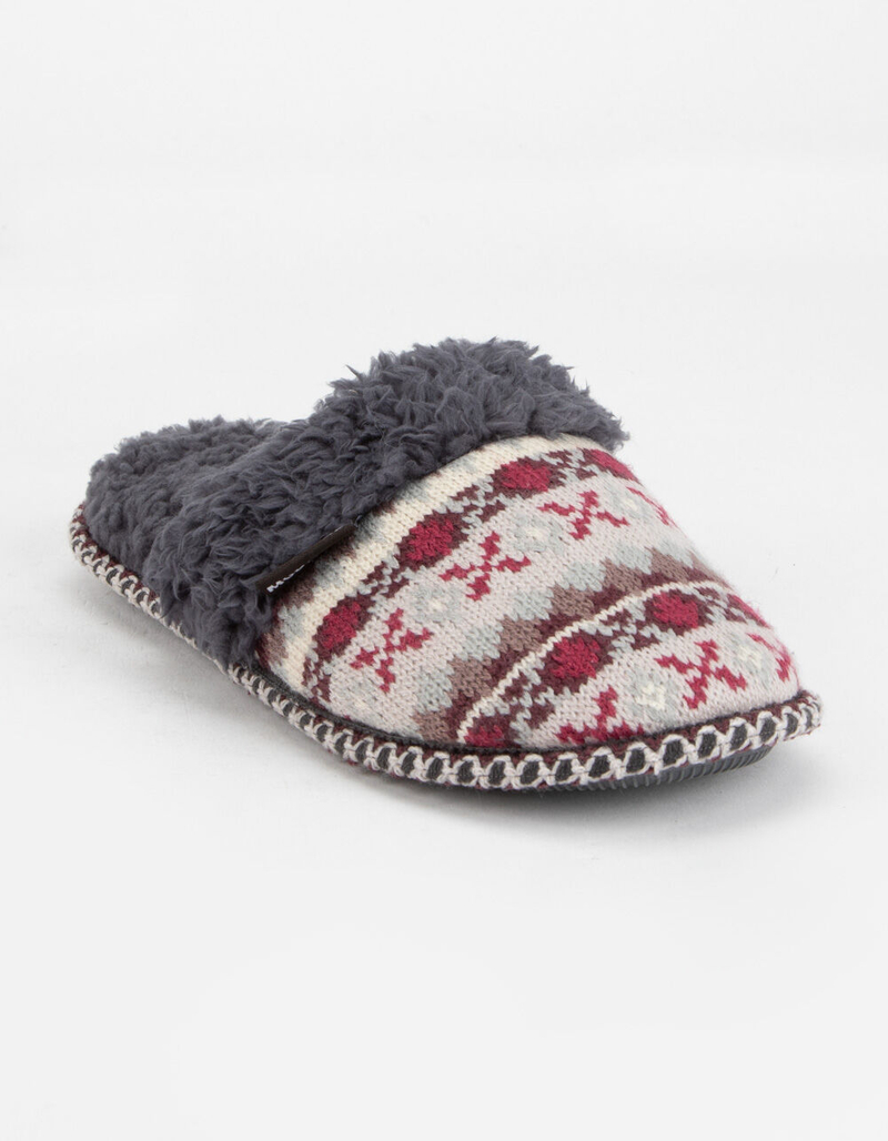 MUK LUKS Frida Fairisle Wine Womens Slippers image number 0