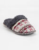 MUK LUKS Frida Fairisle Wine Womens Slippers image number 1