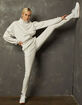 RSQ Womens White Skinny Jogger Sweatpants image number 1