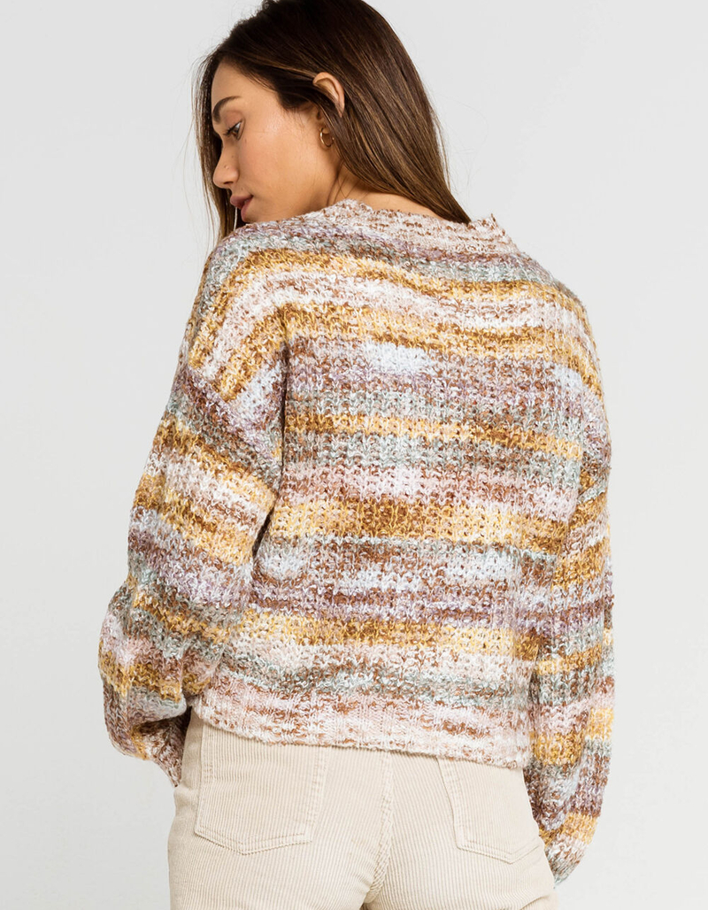 SKY AND SPARROW Marled Stripe Womens Sweater image number 2
