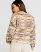 SKY AND SPARROW Marled Stripe Womens Sweater image number 3