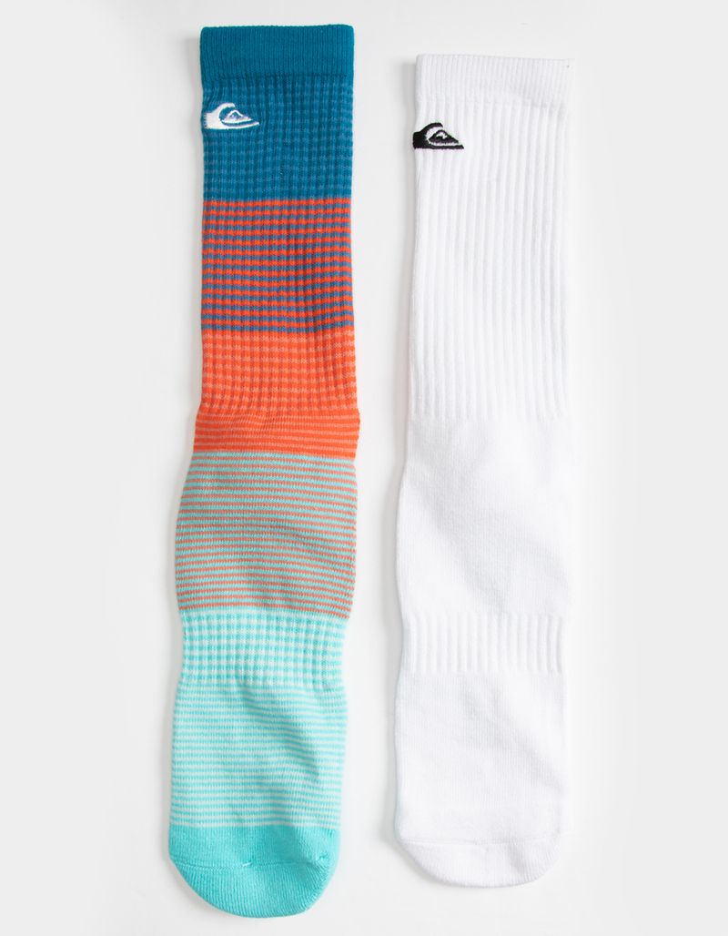 QUIKSILVER 2 Pack Multi Stripe Mens Crew Socks image number 0