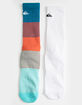 QUIKSILVER 2 Pack Multi Stripe Mens Crew Socks image number 1