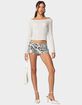 EDIKTED Sephira Sequin Micro Shorts image number 2
