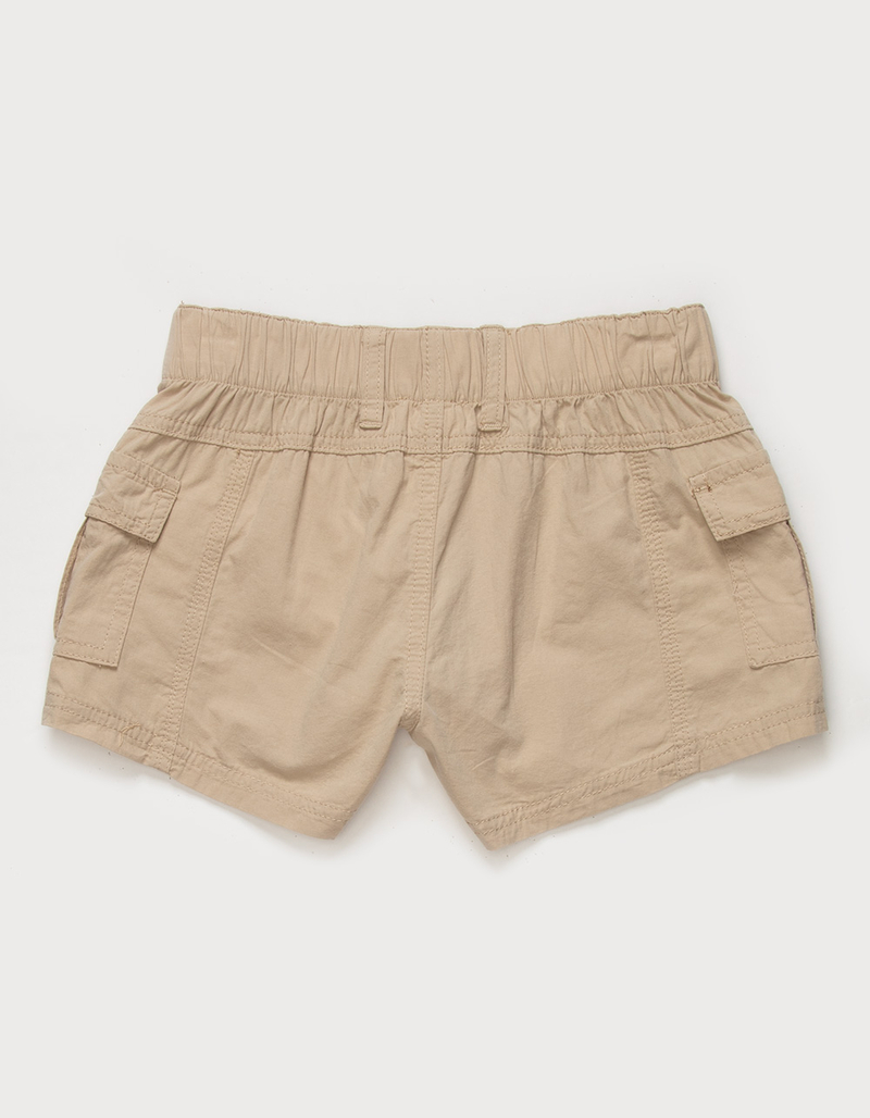 FULL TILT Washed Elastic Waist Girls Cargo Shorts image number 2