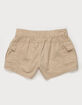 FULL TILT Washed Elastic Waist Girls Cargo Shorts image number 3