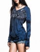 AFFLICTION Blade Killer Womens Long Sleeve Hooded Shirt image number 5