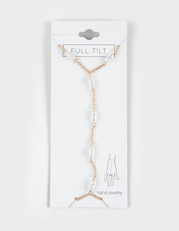 FULL TILT Faux Pearl Hand Chain Alternative Image