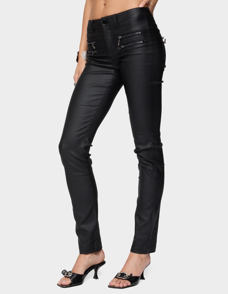 EDIKTED Kaede Faux Leather Skinny Jeans image number 2