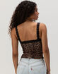 WEST OF MELROSE Leopard Lace Trim Mesh Womens Tank Top image number 4
