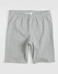 WHITE FAWN Solid Girls Heather Gray Bike Shorts image number 1