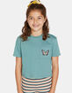 VOLCOM Pocket Dial Butterfly Girls Pocket Tee image number 4