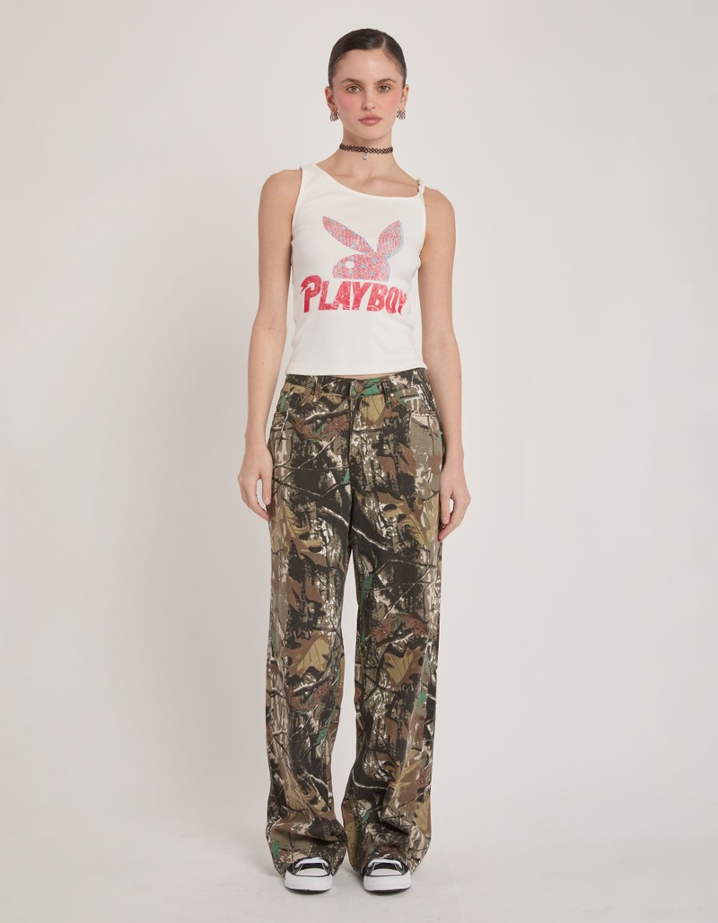 PLAYBOY Red Bunny Twist Womens Tank image number 0