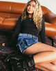 NOISY MAY Janel Denim Cargo Mini Skirt image number 4